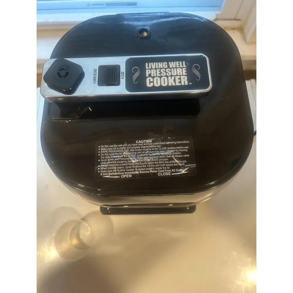 Living Well 1000W Stainless Electric Pressure Cooker Multi-Function